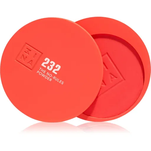 3INA The No-Rules Powder machiaj multifuncțional pentru ochi, buze și față culoare 232 - Hot coral, matte 8 g