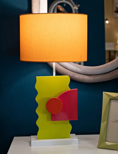 Lampa de masa Color -B, Mauro Ferretti, 1 x E27, 40W, 30x30x60.5 cm, MDF/fier, multicolor