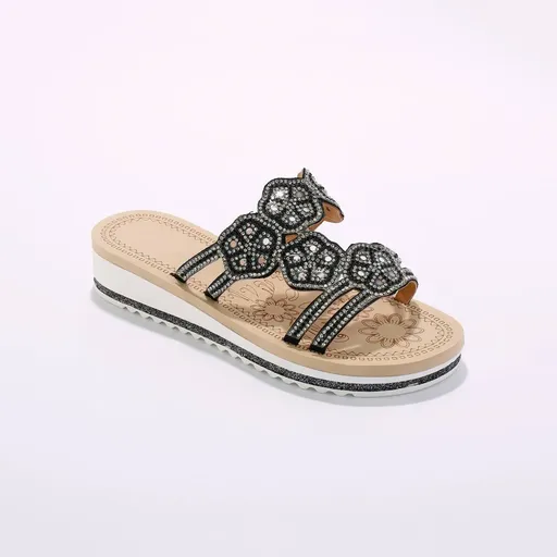 Papuci cu decor bijou