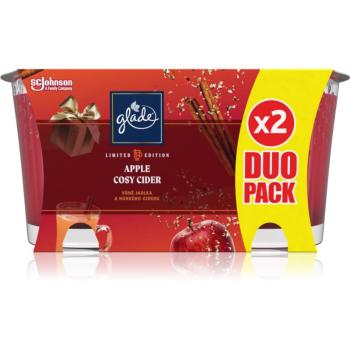 GLADE Cosy Apple Cider lumânare parfumată duo 2x129 g