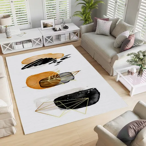 Covor, Woopamuk330, 100x300 cm, Alb