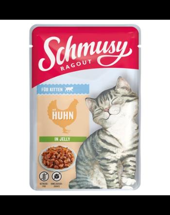 SCHMUSY RAGOUT Hrana umeda pentru pisoi, cu pui in aspic 100 g