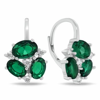 Brilio Silver Cercei uimitori din argint cu zircon verde EA1182WG