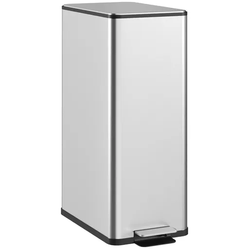 HOMCOM Pubelă de bucătărie 20L, din oțel inoxidabil cu capac cu închidere blândă, compactă cu găleată interioară detașabilă | Aosom Romania