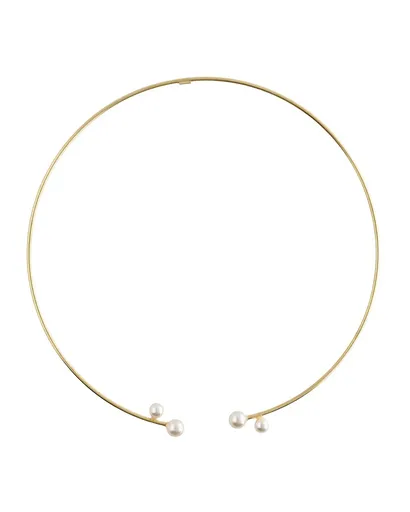 Victoria Cruz Colier fix placat cu aur, cu perle Sera A5557-00DG