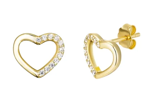 Preciosa Cercei in formă de inimă din zircon cubic True Love Royal Lagoon 5437Y00