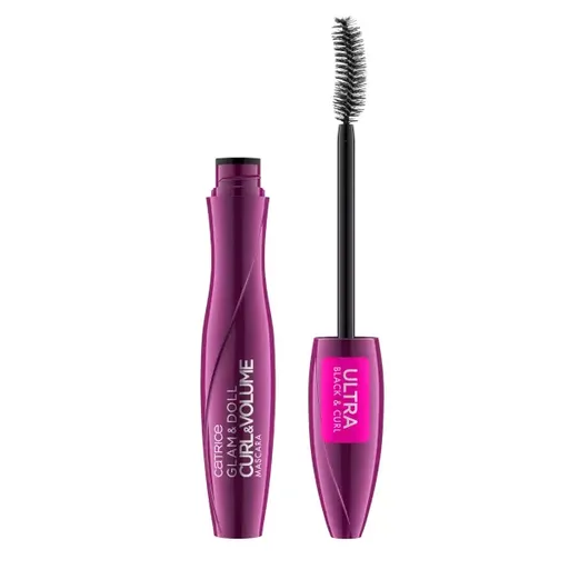 Catrice Rimel pentru volum dramatic și ondularea genelor Glam & Doll (Curl & Volume Mascara) 10 ml Black