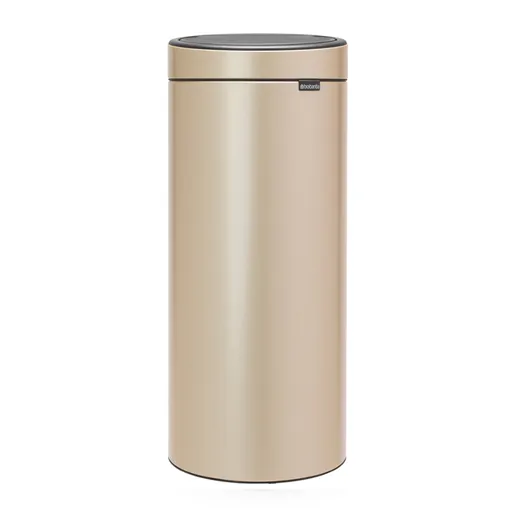 Cos de gunoi cu soft touch, Brabantia, Touch New Metallic, 30 L, 32x29.5x72 cm, otel, auriu