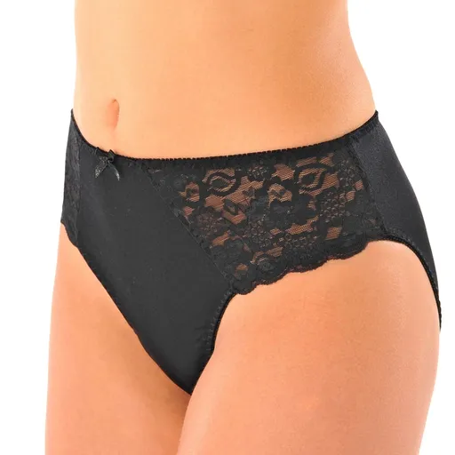 Set de 2 chiloți clasici Avila de la Confidence Lingerie din satin tricotat cu dantelă