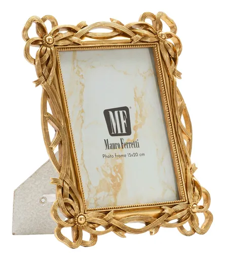 Rama foto Knot, Mauro Ferretti, 15x20 cm, polirasina/sticla, auriu