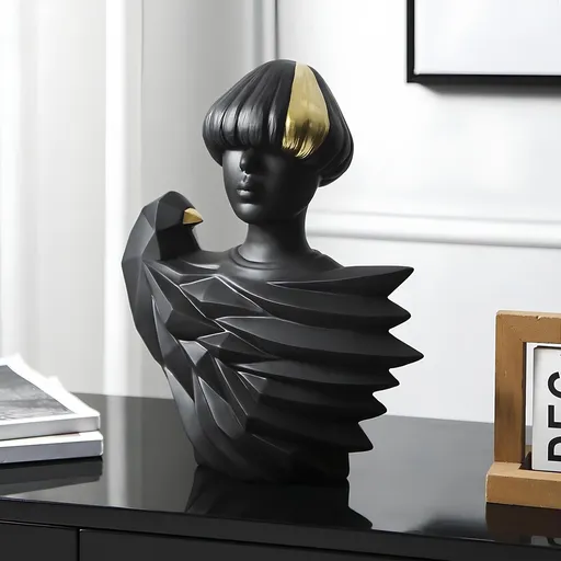 Decoratiune, CY0323, 30x24x11 cm, Poliester, Negru