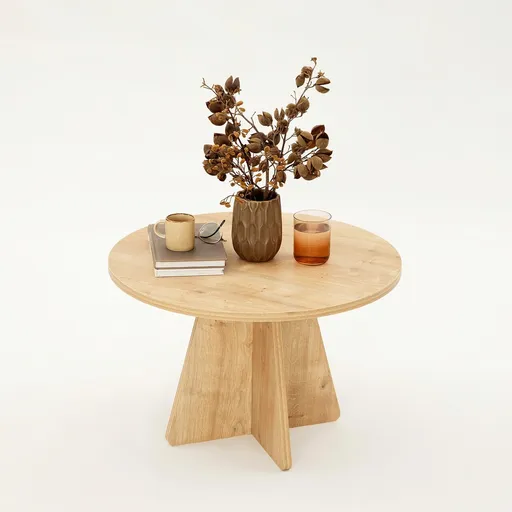 Masuta de cafea, Hanah Home, Mushroom, 60x40x60 cm, Maro