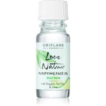 Oriflame Love Nature Organic Tea Tree & Lime ulei de curatare pentru ten acneic 10 ml