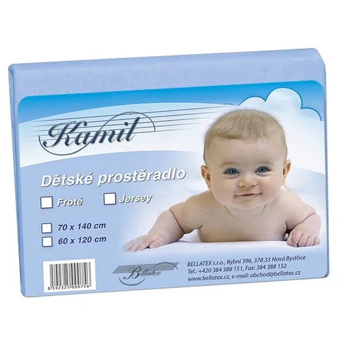 Cearşaf jersey pentru copii, violet deschis, albastru deschis, 60 x 120 cm