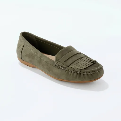 Mocasini din imitație de piele întoarsă