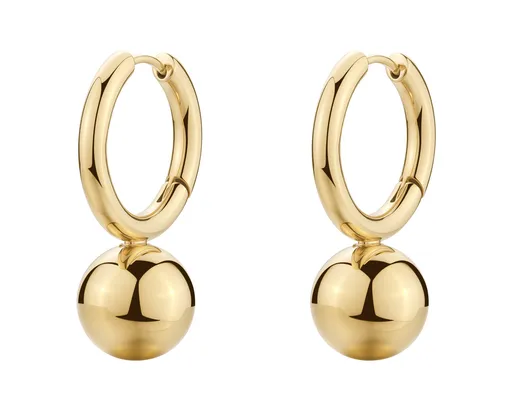 Brosway Cercei moderni rotunzi din oțel placat cu aur Perfect BPC65