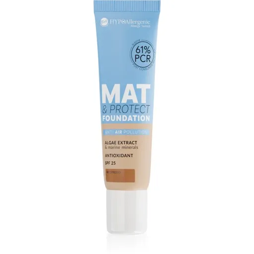 Bell HYPOallergenic Mat & Protect machiaj matifiant de lungă durată SPF 25 culoare 08 Espresso 30 g