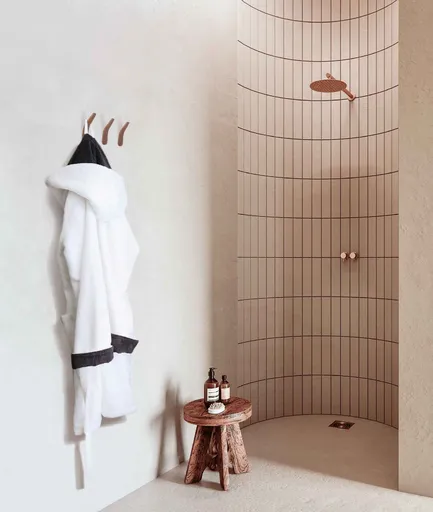 Halat de baie, L'essentiel Maison, Brisa, Alb/Negru