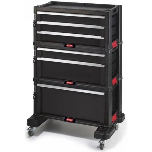 Keter Dulap cu roți și 6 sertare, negru