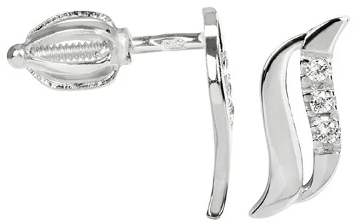 Soliter Cercei din aur alb cu cristale 239 001 00519 07