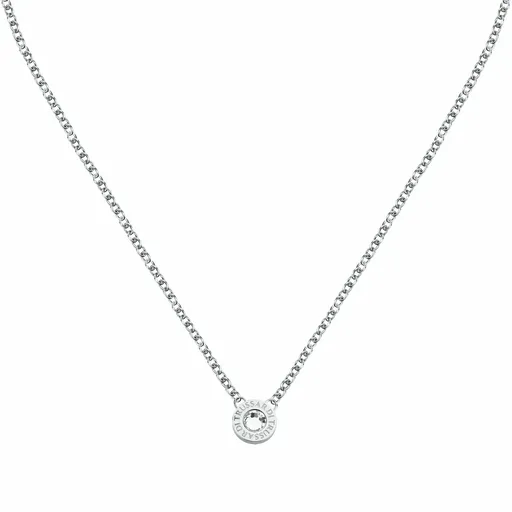 Trussardi Colier la modă din oțel cu cristale transparente T-Logo TJAXC110