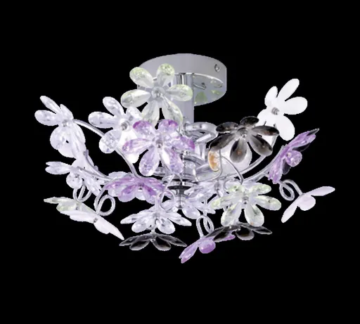 Plafoniera Flower, RL, 38x22 cm, 40W, 2x E14, metal, multicolor
