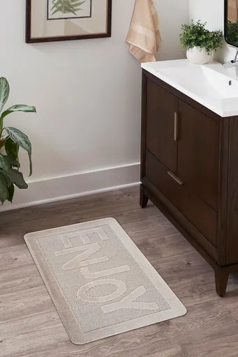Covoras de baie, L'essentiel Maison, Enjoy, 60x100 cm, Bej