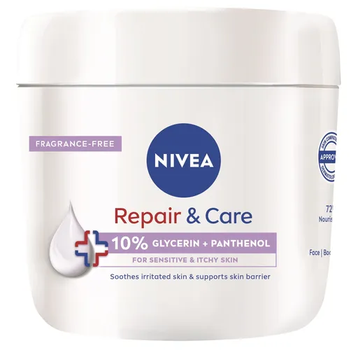 Nivea Crema de corp hidratantă pentru piele sensibilă Repair & Care 400 ml