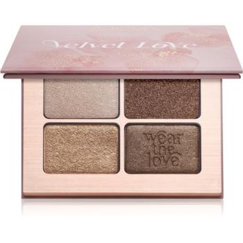 ZOEVA Velvet Love Eyeshadow Quad paletă cu farduri de ochi culoare Bronze Espresso Eyes 4x1,5 g