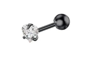 Troli Piercing frumos de titan cu inimioară VSE6015SB-PET
