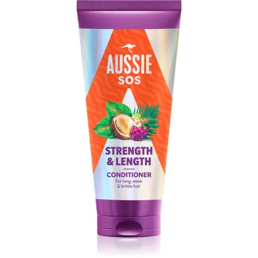Aussie SOS Strength & Length balsam pentru indreptare pentru păr lung 200 ml