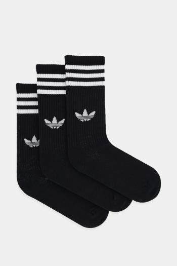 Ponožky adidas Originals 3-Stripes 3-pak čierna farba, JV7402