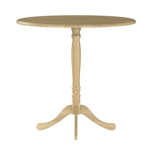 HOMCOM Masă rotundă pentru 4 persoane Ø 80 cm, masă de bucătărie, picior din oțel, stil modern, lemn natural | Aosom Romania