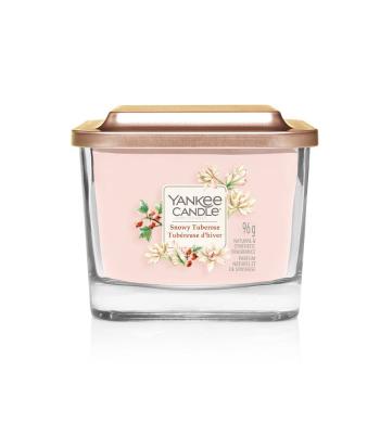 Yankee Candle Lumânare aromatică mică pătrată Snowy Tuberose 96 g