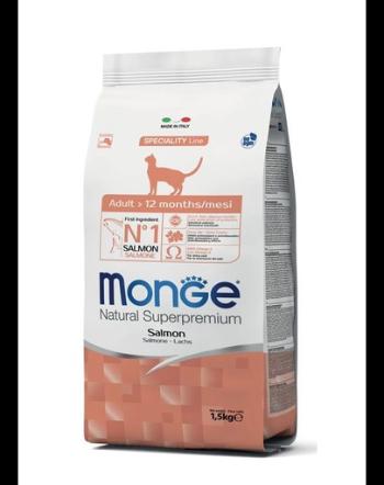 MONGE Cat Adult hrana uscata pentru pisici adulte, cu somon 1.5 kg