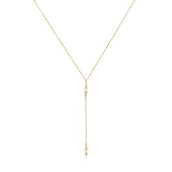 Tous Colier elegant placat cu aur, cu perle naturale Gloss 1004124900