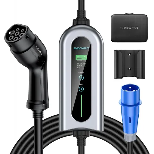 Statie portabila SHOCKFLO CG07 pentru incarcare masini electrice, monofazata 230V, 32A, 7.36KW, (Type2), IP67