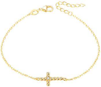 Beneto Brățară aurie din argint cu cruce AGB580 / 21-GOLD