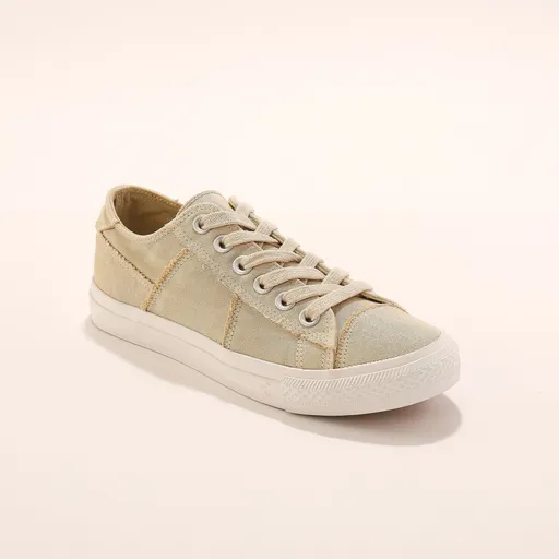 Adidași din in cu cusături și aspect spălat