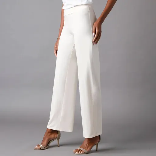 Pantaloni lați din jerseu cu talie elastică