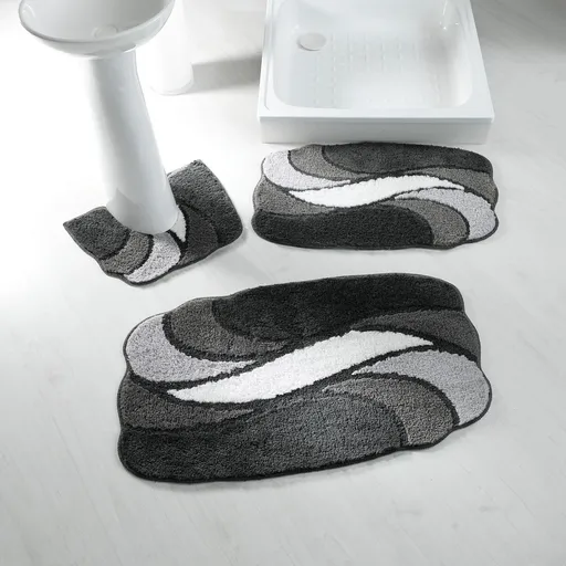 Covoraș de baie foarte moale și gros, cu motiv Valuri