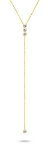 Brilio Silver Colier placat cu aur cu lanț ornamental NCL202Y