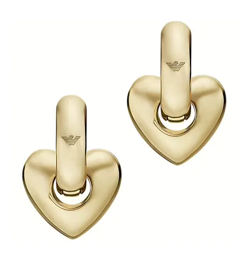 Emporio Armani Cercei placați cu aur 2în1 cu inimioare EGS3266710