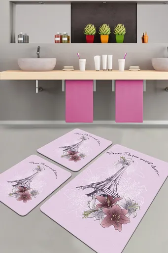 Set covorase de baie, L'essentiel Maison, From Paris, Poliester, Multicolor