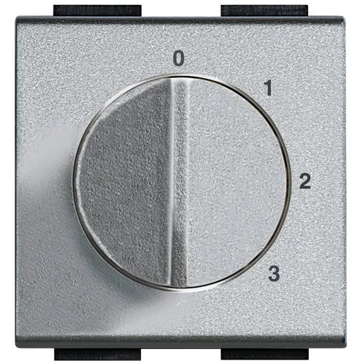 Selector rotativ 4 pozitii Bticino Living Light NT4016, argintiu