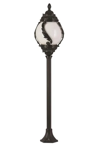 Lampadar de exterior, Opviq, 685AVN1208, Alb/Negru