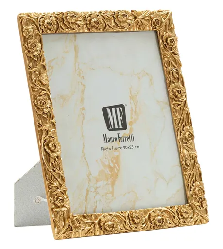 Rama foto Poppy, Mauro Ferretti, 20x25 cm, polirasina/sticla, auriu