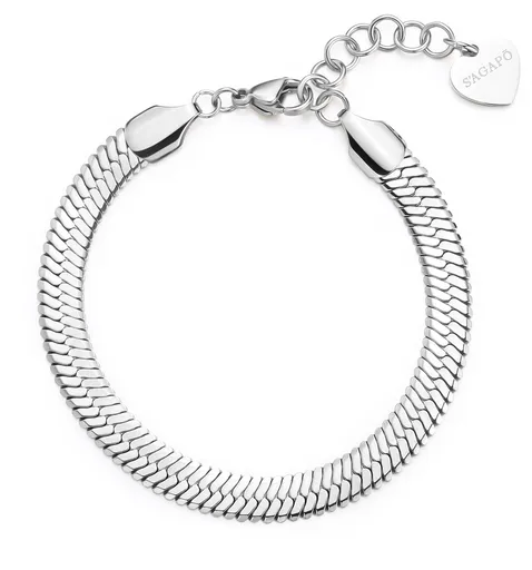 S'Agapõ Brățară de oțel pentru femei Șarpe Chunky SHK97