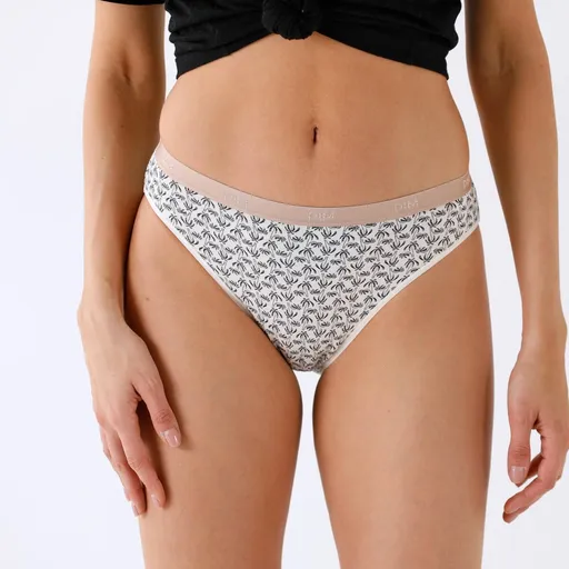 Set de 3 chiloți cu imprimeu de palmieri Les Pockets DIM