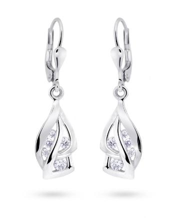 Cutie Jewellery Cercei de lux din aur alb cu pietre de zircon Z8045-55-10-X-2